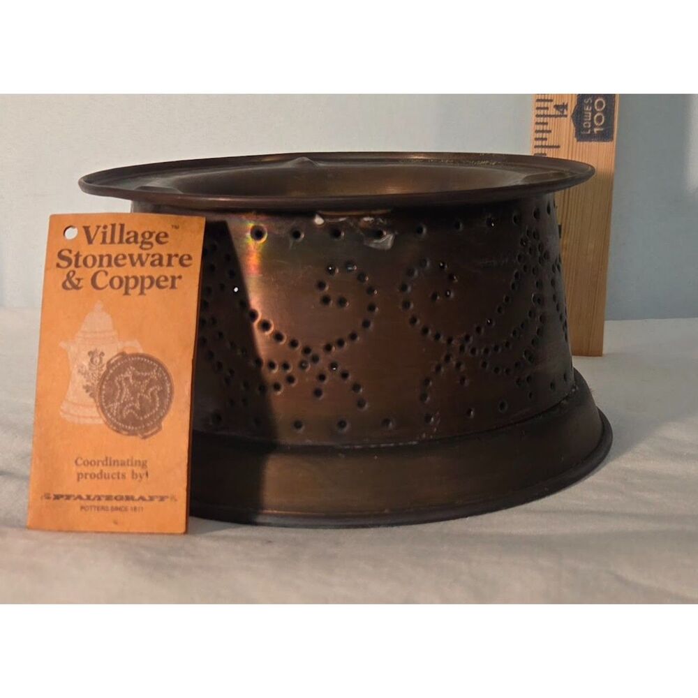 Pfaltzgraff Village Copper Warmer Candle Holder Potpourri Stand
